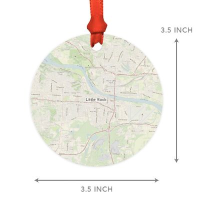 MDF Ornament Little Rock Arkansas Map Image 2