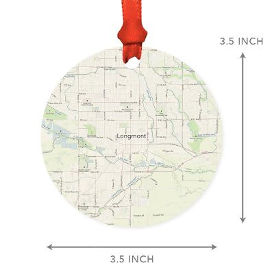 MDF Ornament Longmont Colorado Map Image 2