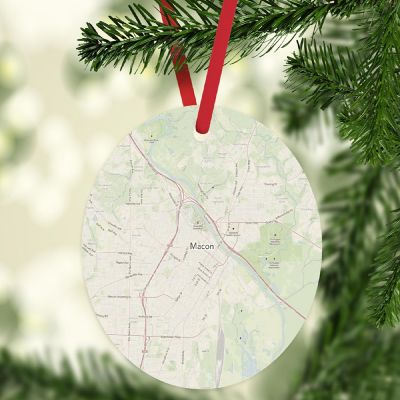 MDF Ornament Macon Georgia Map Image 1