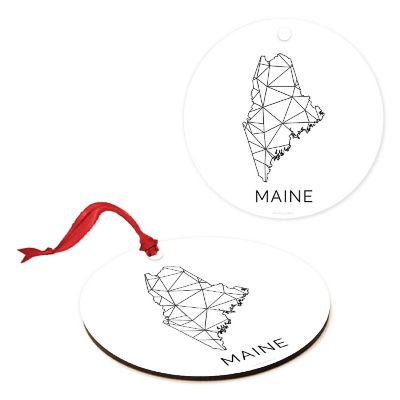 MDF Ornament Maine Blk/Wh Geometric Image 1