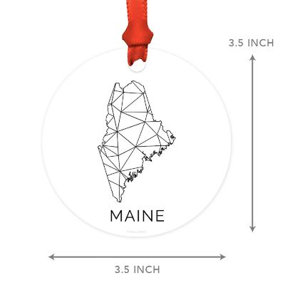 MDF Ornament Maine Blk/Wh Geometric Image 2