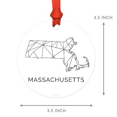 MDF Ornament Massachusetts Blk/Wh Geo Image 3