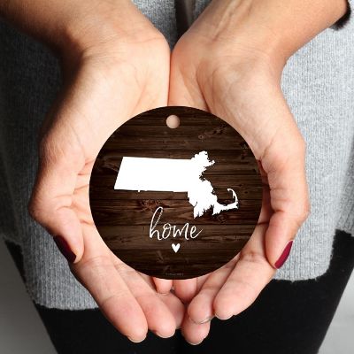 MDF Ornament Massachusetts Home DarkWood Image 1