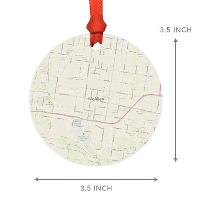 MDF Ornament McAllen Texas Map Image 1