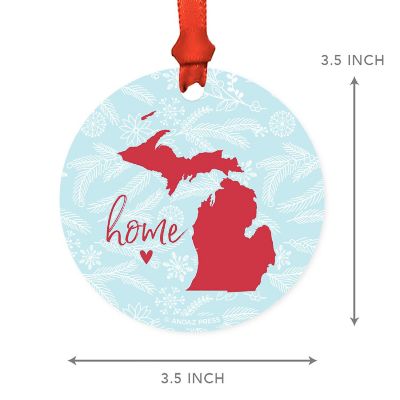 MDF Ornament Michigan Home Blue/Red Image 3