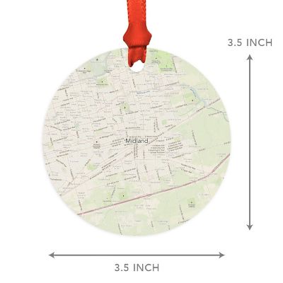 MDF Ornament Midland Texas Map Image 2