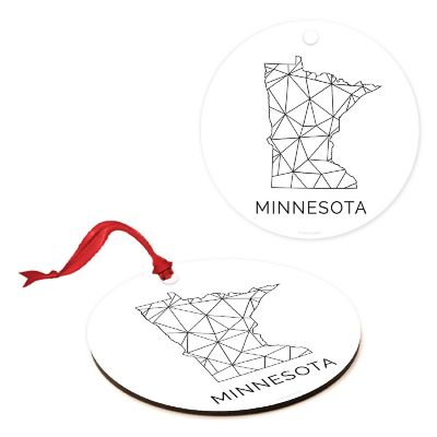 MDF Ornament Minnesota Blk/Wh Geometric Image 1