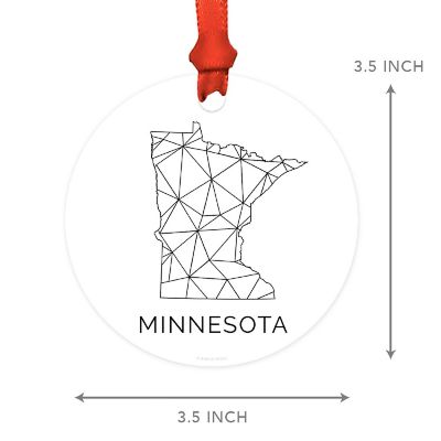 MDF Ornament Minnesota Blk/Wh Geometric Image 3