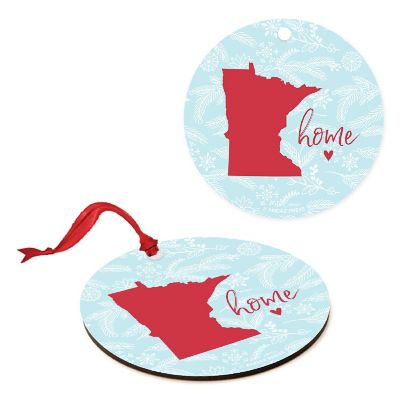 MDF Ornament Minnesota Home Blue/Red Image 1