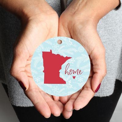 MDF Ornament Minnesota Home Blue/Red Image 3