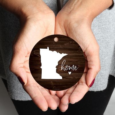 MDF Ornament Minnesota Home Dark Wood Image 1