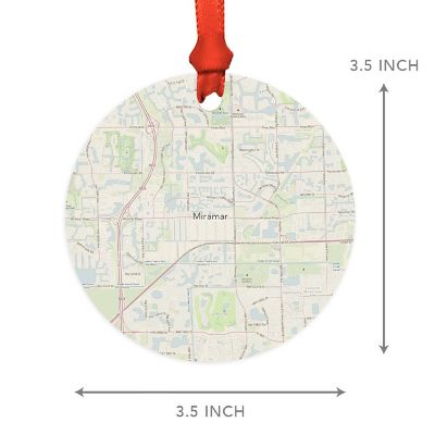 MDF Ornament Miramar Florida Map Image 2
