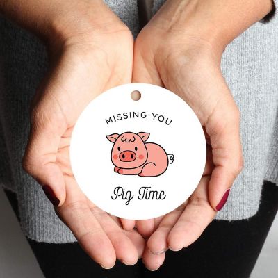 MDF Ornament  Missing You Pig Time Image 1