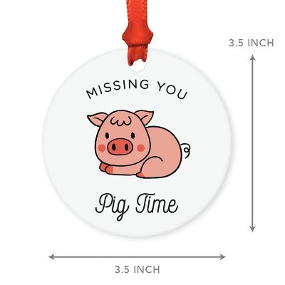 MDF Ornament  Missing You Pig Time Image 2