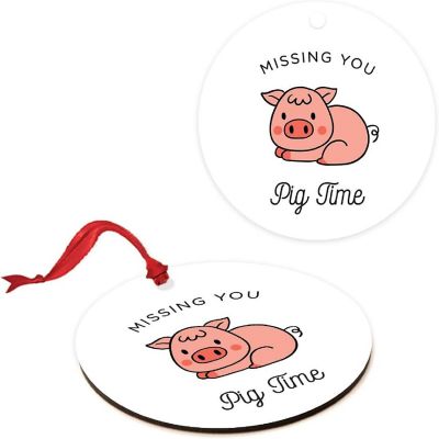 MDF Ornament  Missing You Pig Time Image 3
