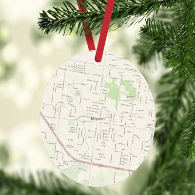 MDF Ornament Mission Texas Map Image 1