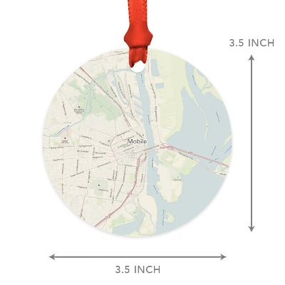 MDF Ornament Mobile Alabama Map Image 2