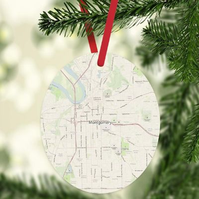 MDF Ornament Montgomery Alabama Map Image 1