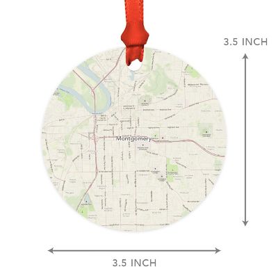 MDF Ornament Montgomery Alabama Map Image 2