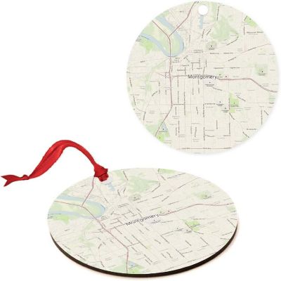 MDF Ornament Montgomery Alabama Map Image 3