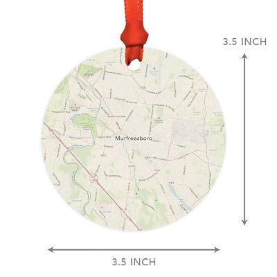 MDF Ornament Murfreesboro Tennessee Map Image 2