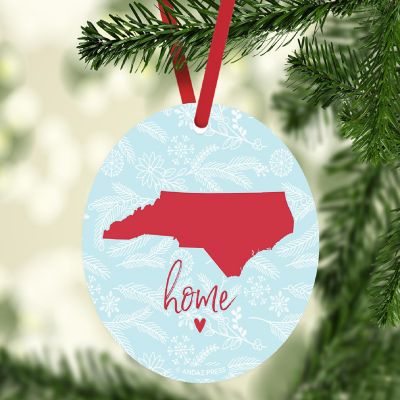 MDF Ornament N. Carolina Home Blue/Red Image 1