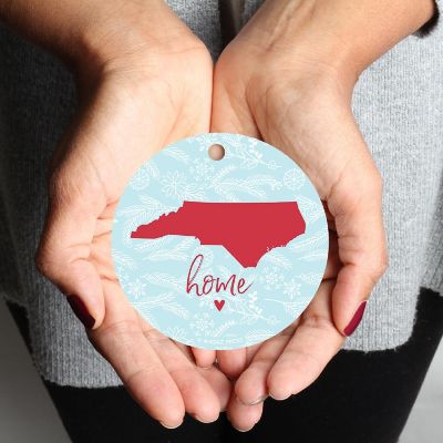 MDF Ornament N. Carolina Home Blue/Red Image 1
