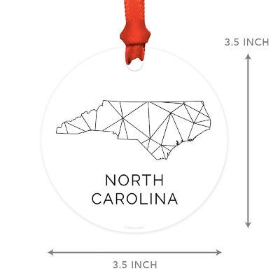 MDF Ornament N.Carolina Blk/Wh Geometric Image 1