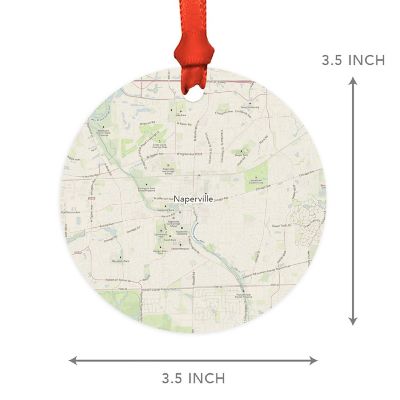 MDF Ornament Naperville Illinois Map Image 2