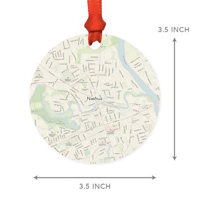 MDF Ornament Nashua New Hampshire Map Image 1