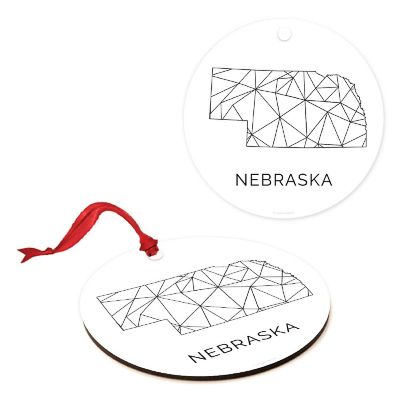 MDF Ornament Nebraska Blk/Wh Geometric Image 1