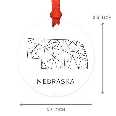 MDF Ornament Nebraska Blk/Wh Geometric Image 2