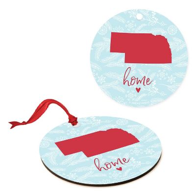 MDF Ornament Nebraska Home Blue/Red Image 1