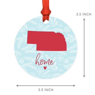 MDF Ornament Nebraska Home Blue/Red Image 2