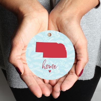 MDF Ornament Nebraska Home Blue/Red Image 3