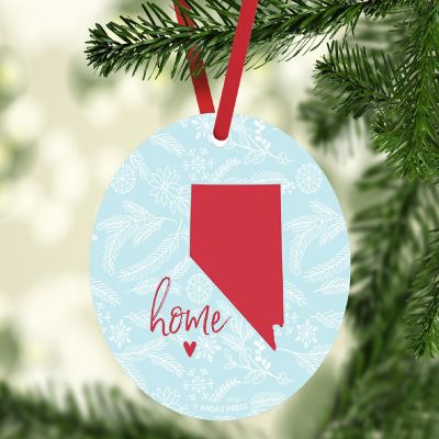 MDF Ornament Nevada Home Winter Blue/Red Image 3