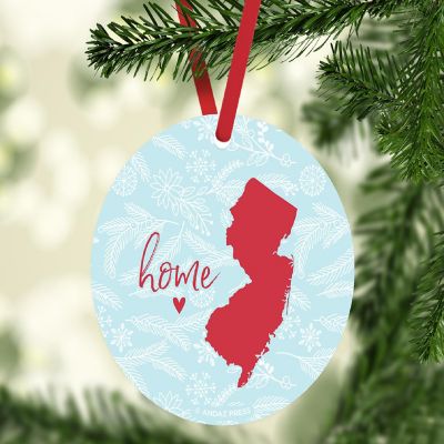 MDF Ornament New Jersey Home Blue/Red Image 1