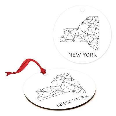 MDF Ornament New York Blk/Wh Geometric Image 1