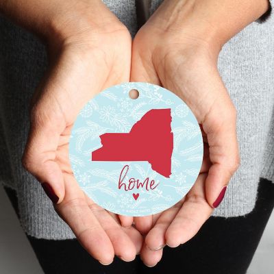 MDF Ornament New York Home Blue/Red Image 1