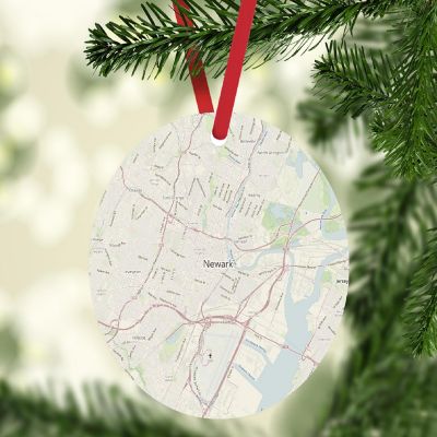 MDF Ornament  Newark, New Jersey Map Image 1