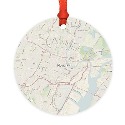 MDF Ornament  Newark, New Jersey Map Image 2