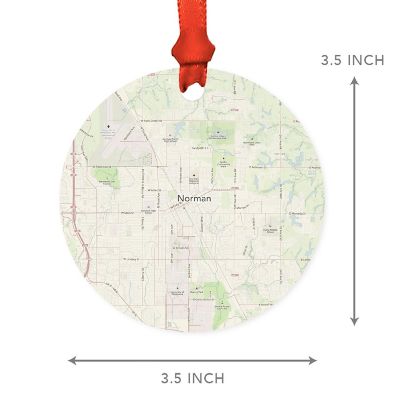 MDF Ornament Norman Oklahoma Map Image 2