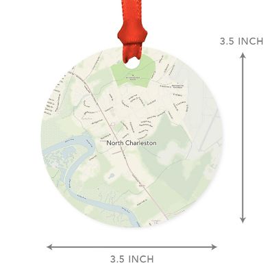MDF Ornament North Charleston S. Carolina Map Image 2