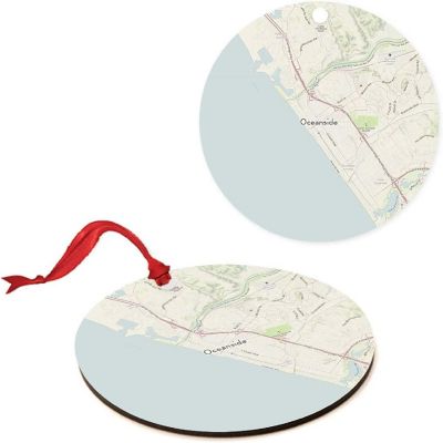 MDF Ornament Oceanside California Map Image 3