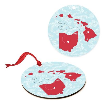 MDF Ornament Ohio and Hawaii Image 1