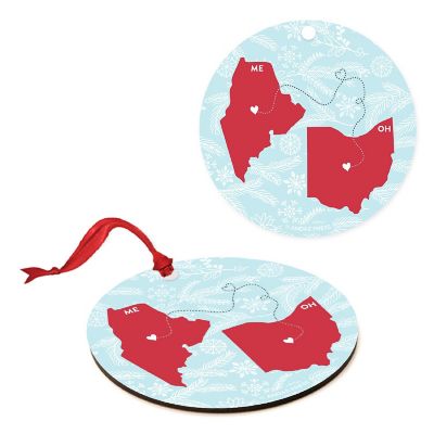 MDF Ornament Ohio and Maine Image 1