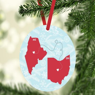 MDF Ornament Ohio and Maine Image 1