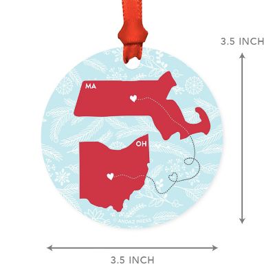 MDF Ornament Ohio and Massachusetts Image 1