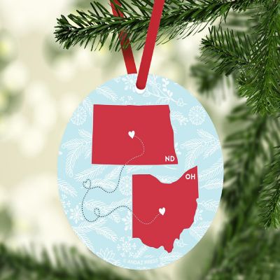 MDF Ornament Ohio and North Dakota Image 1