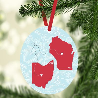 MDF Ornament Ohio and Wisconsin Image 1
